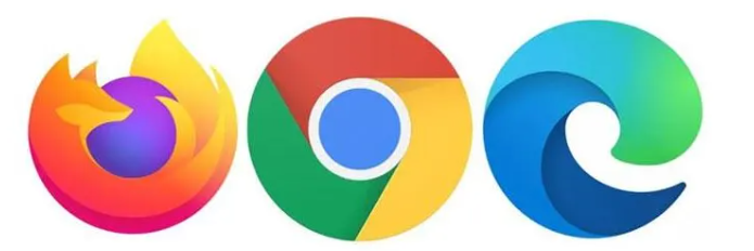 logos chrome edge firefox