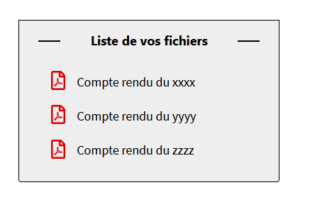 Présentation liste PDF